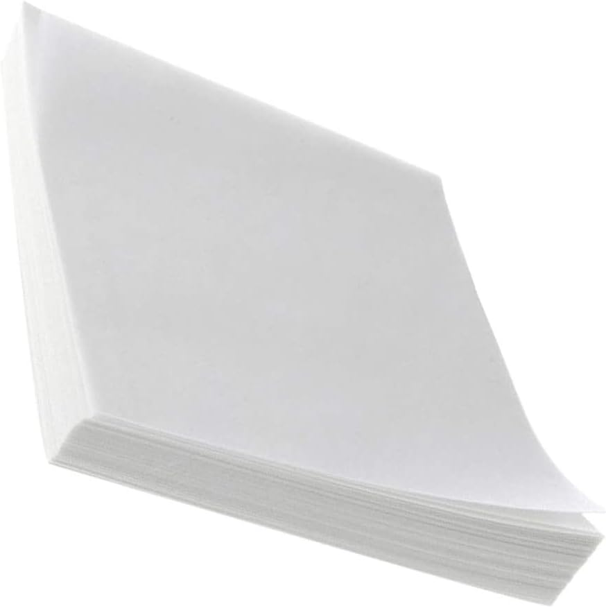 ULTECHNOVO 1000sheets Non-absorbent Square Weighing Paper High-gloss Surface for Accurate Sample Weighing for Scale Balance Dishes Lightweight and Strong