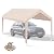 Carport Canopy 12'x20' Heavy Duty Replacement Cover, Garage Shelter Cover 800D Oxford Waterproof & UV Protected Tarp with Ball Bungees, Not Include Frame, Beige