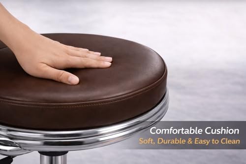 Image of Modern Magam Bar Stool with 360 Swivel | Height Adjustable Bar Chair | Counter Stool & High Chairs | Comfortable for Home, Office, Restaurant Bar, Cafe & Cash Counter - (Brown)
