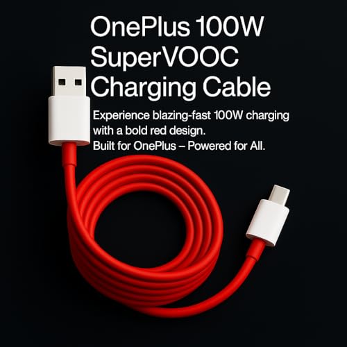 Image of Hoerrye 100W Supervooc Type A to C 3.3ft Fast Charging Cable for Oneplus 13S /13R /13 /12 /12R /Nord 4 /CE 4 /11 /11R /10Pro /10R /10T /9RT /9R /8R /8T /6 /6T /7 /7T /Tablet / Laptop(Dash,Warp)100Watt USB-C Charging,Red