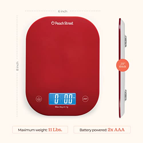 Digital Kitchen Food Scale - Lcd Display Weight In Grams, Kilograms, Ounces, Fl Ounces, Milliliters, And Pounds Perfect For Precise Measurements, Baking, Cooking, Meal Prep, Weight Loss, #TOP6