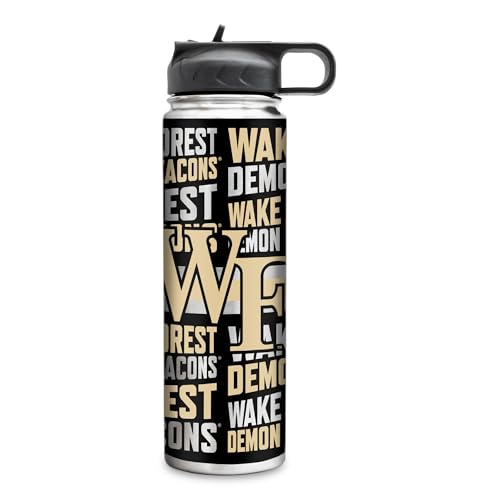 Rico Industries NCAA Wake Forest Demon Deacons 22oz Stainless Steel Tumbler with Lid - Great For Coffee, Tea, Water or Cocktails