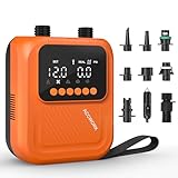 Pompa Elettrica SUP 20 PSI 12V per Auto con Spegnimento Automatico e Display Digitale, Pompa Inflazione e deflazione con 7 Ugelli per Kayak, Materassini, Gommoni e Tende