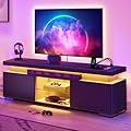 YITAHOME TV Stands for Living Room, 65 55 50 inch TV Stand, Modern Entertainment Center w/Power Outlets, LED Television Stands with Storage, Wood TV Stand, Gaming Media Stand, Black