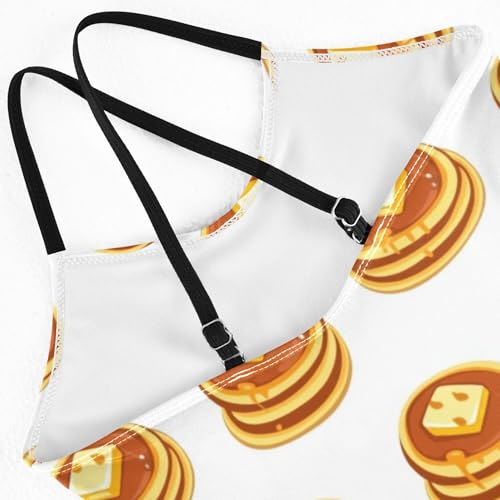 Kids Swimsuits 1-Piecing Bathing Suit Girl Swim Suits for Girls Beach Girls' Swimwear Pancakes with Butter and Maple Syrup4