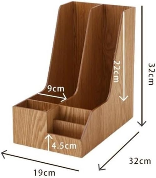 フォルダーオーガナイザー デスクファイルオーガナイザー、縦型コンパートメントラック2つ+ペンホルダー3つ、オフィスや家庭用(Natu