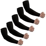 HEGCOIIE UPF50+ 5 Pairs Sun UV Protection Cooling Sleeves Compression Sleeve for Tattoo Arm Cover Me
