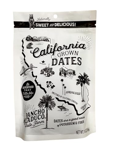 Rancho Meladuco Date Farm California Grown Medjool Dates, 16 oz. - Whole, Un-pitted | Soft Sweet &...