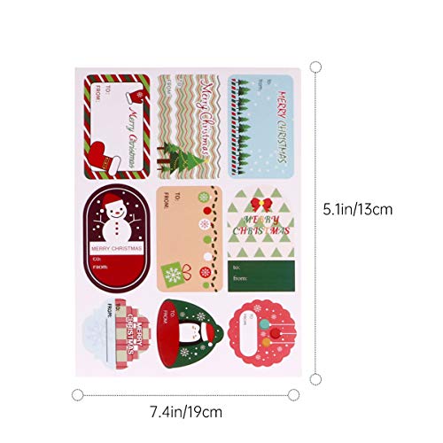 MILISTEN 24 fogli di etichette per regali di