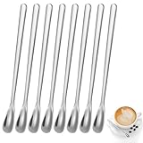 Ouliget Stainless Steel Coffee Stirring Spoon,Silver Coffee Stir Sticks Drink Spoons,Long Handle Tea Coffee...