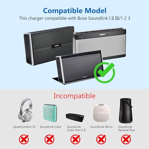 FNKTQL Charger for Bose Soundlink I II III/1 2 3,17V ~ 20V Wireless Mobile Speaker Bose Charger for Soundlink Speaker 369946-1300 306386-101 404600 414255,Bose Soundlink Charger Power Cord by FNKTQL - Image 3
