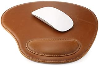 LONDO Leather Oval Mousepad with Wrist Rest