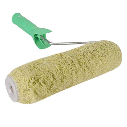 Image of KAPIL Painting Tools Combo of 1 Premium Paint Tray for 9 inch Paint Rollers, and 1 KAPIL Wall Paint 9 INCH Green Thread Roller (Imported Premium) - Green Colour