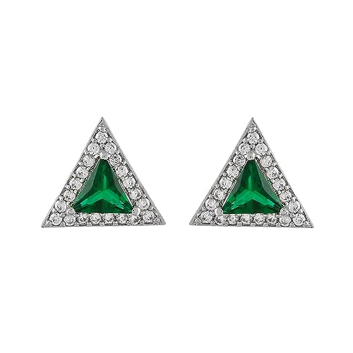 Green Triangle Cut CZ Jewelry Box Set