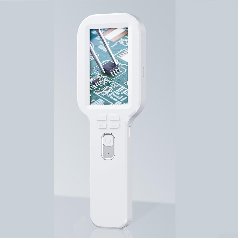Microscopio portatile 4K HD Videoregistratore Wireless Connessione WiFi per progetti scientifici per bambini e giocattoli STEM (nero)