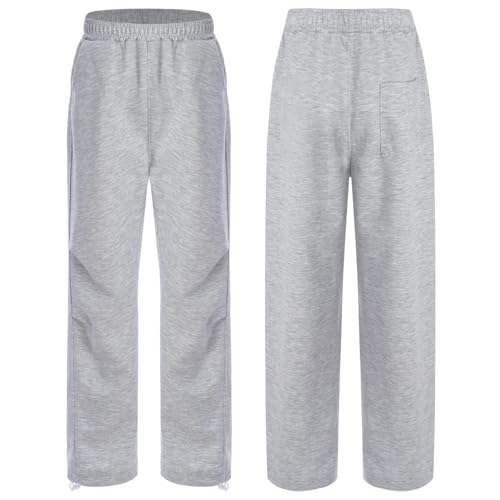 YiZYiF Boys Girls Elastic Waist Jogger Trousers Active Sweatpants for Outdoor Hiking Capris 3-13 Years