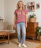 Grandma Shirts for Women Great Grandma Shirt Nana Shirts Grandmother Graphic T-Shirts Letter Print Casual Short Sleeve Pink