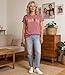 Grandma Shirts for Women Great Grandma Shirt Nana Shirts Grandmother Graphic T-Shirts Letter Print Casual Short Sleeve Pink