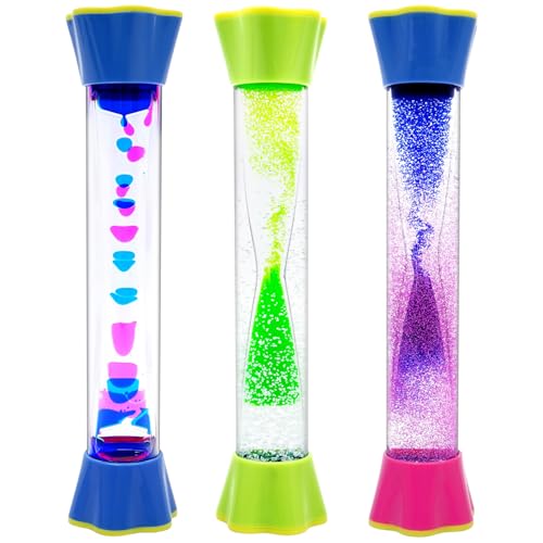 YUE MOTION Liquid Motion Bubbler Visual Sensory Toys - Calming Visual Play for School, Home, Office, Stress Relief and Focus - Fidget Sensory Tube Stocking Stuffers, Novelty Gifts