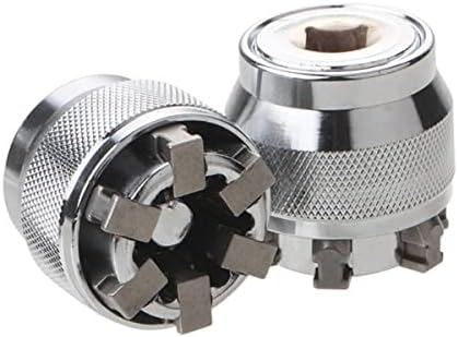 Abruga Universal Multi-Function Wrench Socket Adapter Head for 3/8 inch Drive Wrench, 10-19mm Adjustable Hex Universal Socket Torque Ratchet Socket Adapter Wrench Head Spanner Sleeve Repair Tool