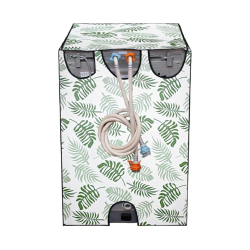 Image of Wings Star Polyester Top Loading Fully Automatc Washing Machine Cover For 6 Kg, 6.5 Kg,7Kg, 7.5 Kg(Green Leaf)