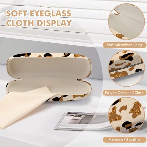 Image of Glasses Case Hard Shell,Portable Protective Eyeglasses Case, Eyeglass Holder Box with Cleaning Cloth, for men women