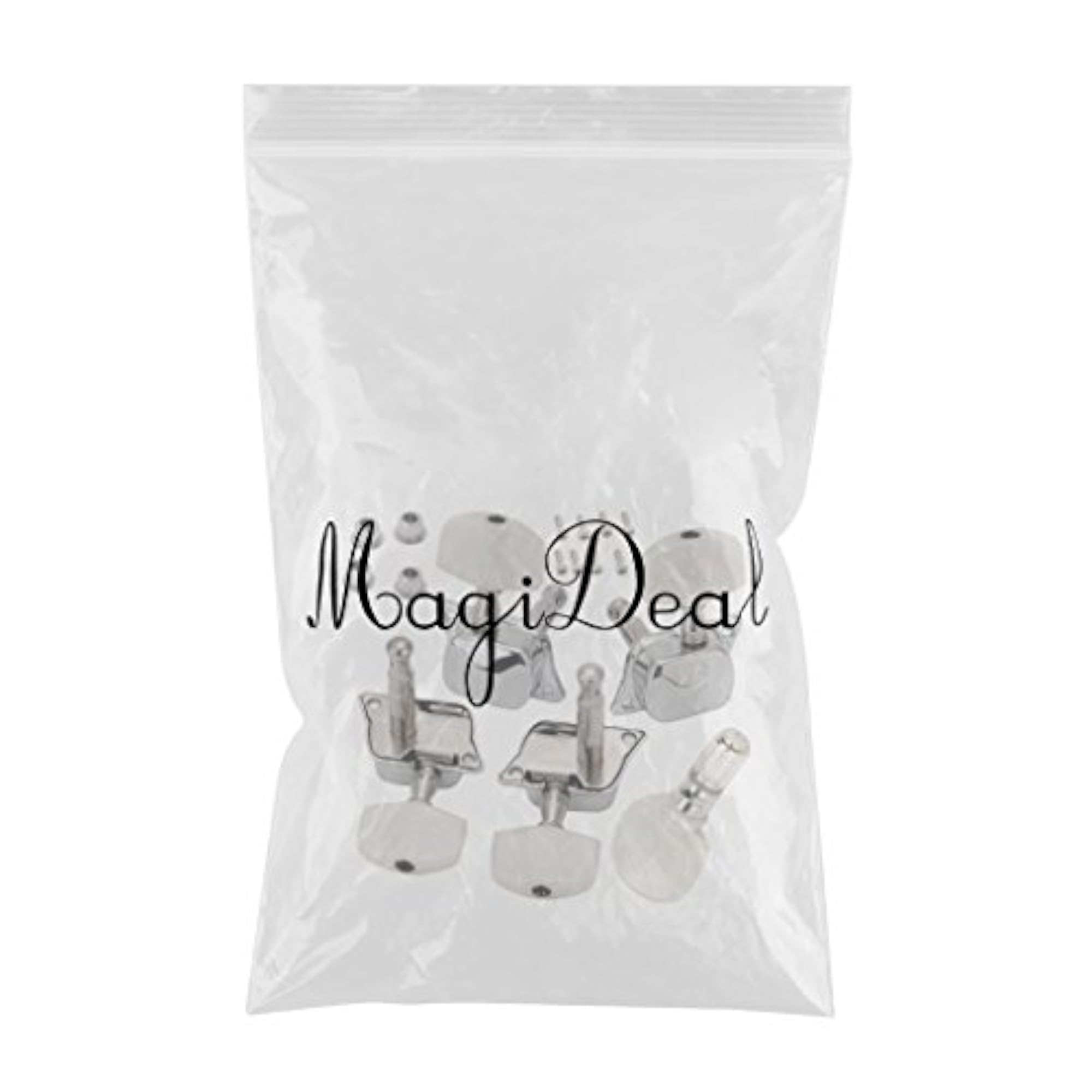Semi-Closed Banjo Tuning Pegs, Silver, Set of 4