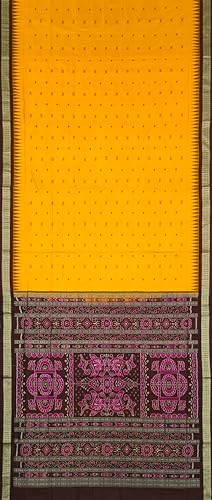 OdiKala yellow sambalpuri silk saree – image 3