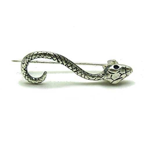Broche de plata de ley 925 Serpiente A000020