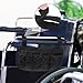 2 Pack Wheelchair Side Bag, Walker Bag with Cup Holder Waterproof Wheelchair Armrest Pouch, Storage Organizer Bags Wheel Chair Pouch Side Pocket for Most Seniors Wheelchairs
