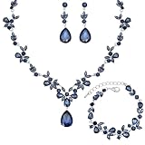 chaoyite Bridal Floral Necklace Dangle Earrings Bracelets Jewelry Sets