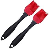 2PCS Basting Brush Silicone Pastry BBQ Brushes Grill Brush Oil Brush Removable Soft Heatproof...