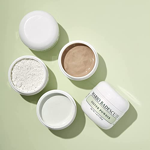 Mario Badescu Silver Powder Pore Mask For Oily Skin, Facial Pore Cleansing Mask Formulated With Kaolin Clay & Zinc Oxide, Nose Blackhead Remover Mask, 0.56 Ounce #TOP6