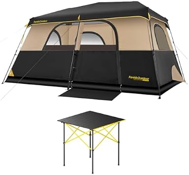 FanttikOutdoor Zeta C8 Pro Max Instant Cabin Tent & FanttikOutdoor Zeta V11 Pro Large Camping Table