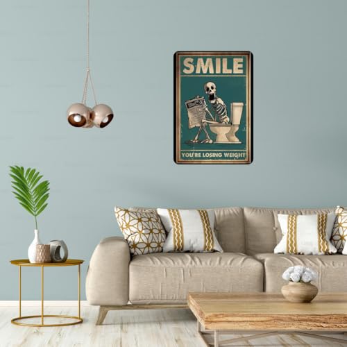Image of Zesta Bathroom Decor Items Washroom Decor Tin Sign | Aesthetic Posters Wall Poster for Bedroom | Magnetic Cafe Decoration Items / Restaurant Decorations Items | Quirky Home Decor Bar Accent (Bathroom (5))