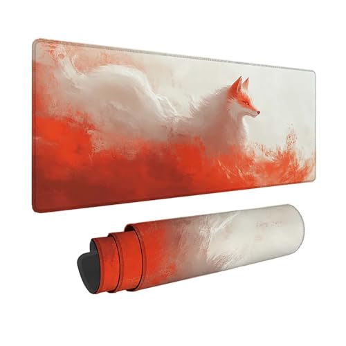 Tapis de souris grand format renard 80 x 40 cm, une idée cadeau originale PC