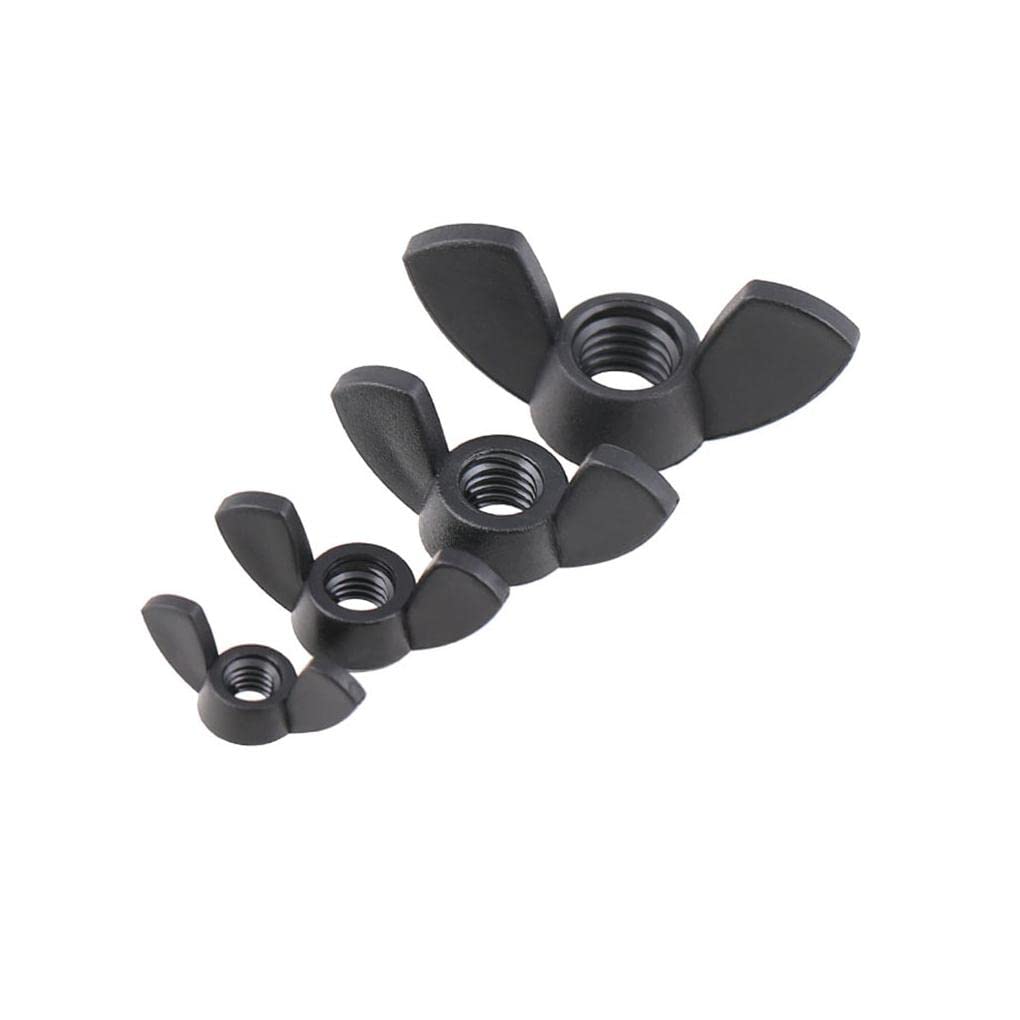 Flügelmuttern, Mutternbefestigungen, 5/10/20/30 Stück Flügelmuttern passend for Schrauben, schwarz, M3, M4, M5, M6, M8, M10, M12 Flügelmuttern (Color : 30PCS, Size : M8)