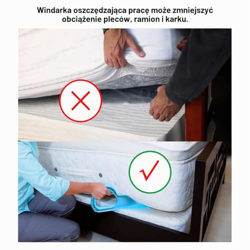 Narzędzie do Podnośnika Materaca, Winda Klinowa Materaca, Podnośnik do Materaca o Ergonomicznej Konstrukcji, Pomaga Podnieść i Przytrzymać Materac, Narzędzie do Tworzenia łóżek Złagodzić ból Pleców
