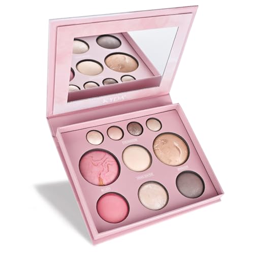 FREEORR All in One Baked Makeup Palette wiht Bronzer, Highlighter, Blush and Eyeshadow, Highly...