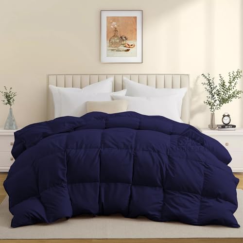 Image of 500 GSM Heavy Winter Quilt Comforter Double Bed Size (90 inchX100 inch) - Heavy Winter Blanket Double Bed 500 GSM Microfiber Fill - Duvet /Blanket Double Bed - Navy Blue Color