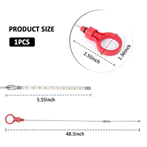 Automatic Transmission Dipstick With O-Sealing Cap,Dealer #S:8863B,9336,9336A Fluid Level Indicator Gauge Compatible With Jeep Dodge Chrysler 42Rle Nag1 62Te 2.7 3.5 3.6 3.7 5.7 6.1 6.4 Auto Trans #TOP3