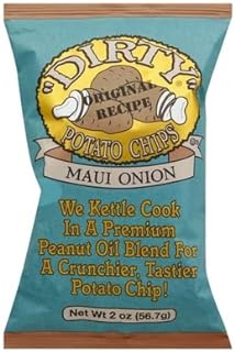 Dirty Brand Potato Chips Maui Onion Flavored 2 oz Bags (Pack of 5)