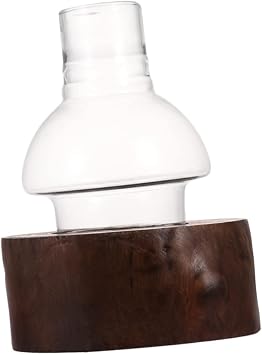 Wooden Candle Holder with Glass Cover, Vintage Tealight Stand