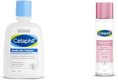 Gentle Skin Cleanser 125 ml Hydrating with Niacinamide Vitamin B5 Bright Healthy Niacinamide Vitamin B3 Sea Daffodil Extract Radiance Refresh Toner Cream White Pack of 150 ml