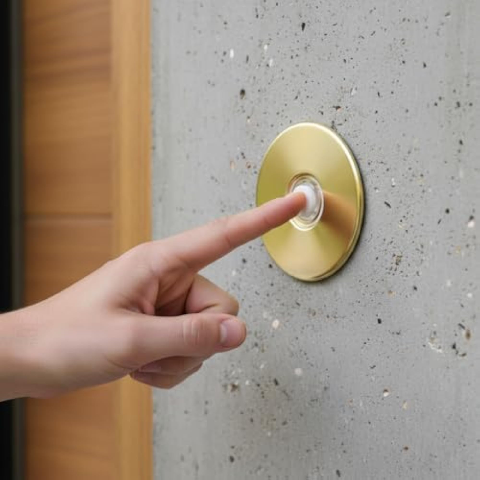 Lit Stucco Pushbutton for Doorbell Installation