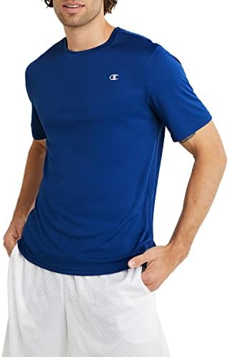 Champion, Double Dry Sport, Men’s Crewneck Short Sleeve Tee (Reg. or Big & Tall), Royal Blue, Large
