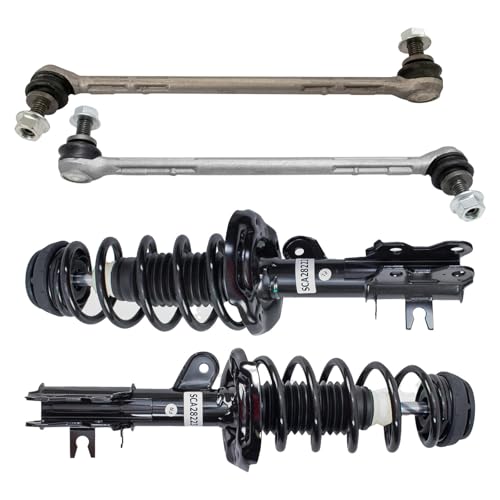TRQ Front Suspension Kit Complete Strut & Coil Spring Assembly Sway Bar Stabilizer Link Compatible with 2013-2022 Buick Encore 2015-2022 Chevrolet Trax