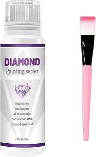 Painting Sealer Art Sealer Puzzle Glue with Brush Painting Protectant Sealer Brightener for Shine Effect DIY Painting Crafts