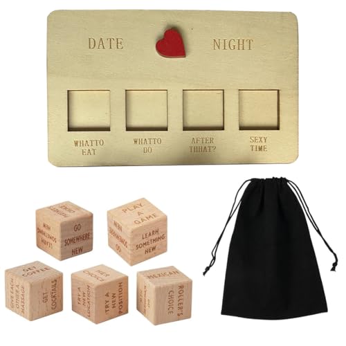 𝙎̶𝙚̶̣𝙭̶ ̶𝙏̶σ̶𝙮̶𝙨̶ 5 Piezas Dados de Noche para Parejas, Dados eróticos para pareja, Ideas Divertidas para Citas nocturnas, Juegos para Parejas, Divertido Regalo de cumpleaños para el día de San