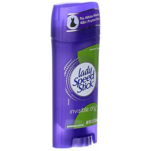 Lady Speed Stick Deodorant 2.3 Ounce Powder Fresh Invisi Dry (68Ml) (3 Pack) #TOP3